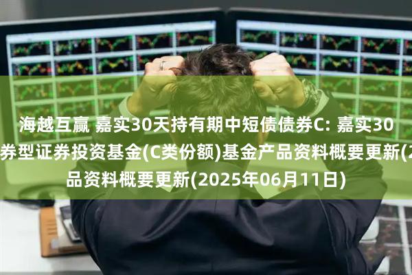 海越互赢 嘉实30天持有期中短债债券C: 嘉实30天持有期中短债债券型证券投资基金(C类份额)基金产品资料概要更新(2025年06月11日)